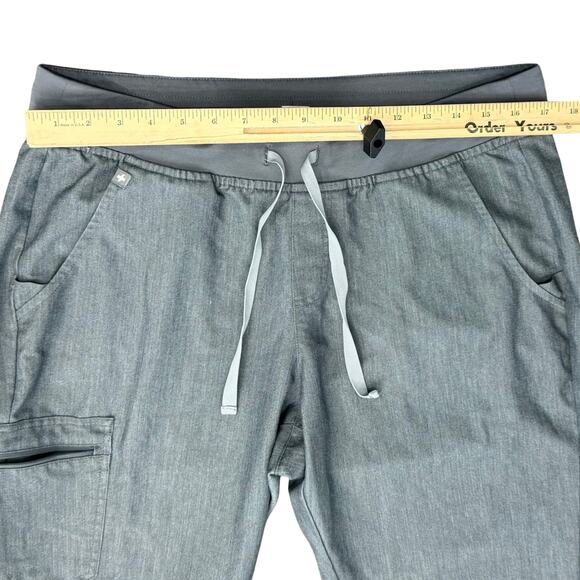 Figs Technical Collection Gray Zamora Jogger Scrub Pants Size L Drawstring Waist - Picture 4 of 11